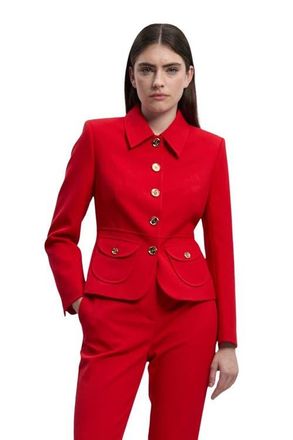 Karen Millen Textured Compact Stretch Tailored Jacket at Nordstrom, Size 10