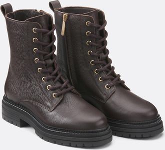 Tommy Hilfiger Boots met veters in leer