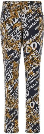 Versace Slim-Fit Jeans - Dames - Slim Fit Broeken - Veelkleurig - W27 - Katoen - Broeken
