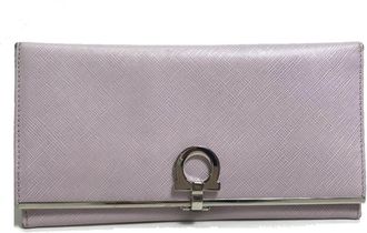 Ferragamo Gancini Leather Long Wallet (Bi-Fold) (Pre-Owned)