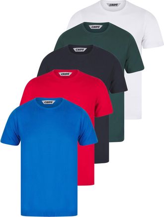 Generic Mens Cotton T-Shirts Multipack 2/3/5/6/12 Pack - Soft Round Neck Short Sleeve Tees, Breathable Casual Shirts, Assorted Colors-5