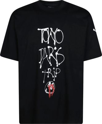 Yohji Yamamoto City Graphic T-shirt met korte mouwen - Heren - T-shirts - Zwart - S - Katoen - Tops