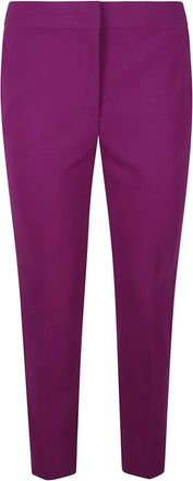 Max Mara Tanga Slim-fit broek - Dames - Slim Fit Broeken - Paars - XS - Nylon - Broeken