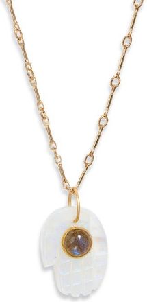 CHILD OF WILD Luminous Hamsa Pendant Necklace in Gold at Nordstrom