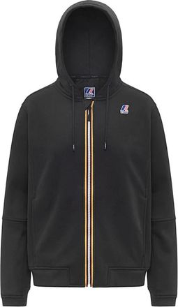 K-Way K-Way, Zip-throughs, male, Black, Size: XL Felpa con cappuccio Prosper Br