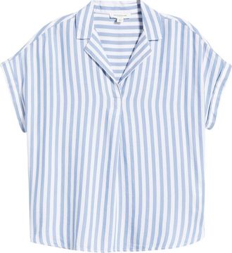 Beach Lunch Lounge Deni Stripe Shirt in Slate Blue at Nordstrom, Size X-Small
