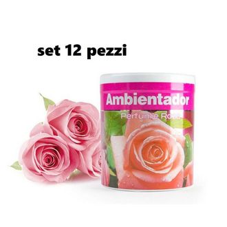 Trade Shop Trade Shop - Set 12 Deodoranti Barattolo Profumo Ambiente Assorbi Odori Fragranza Rosa