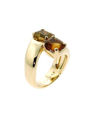 Herm&egrave;s 18K 4.00 ct. tw. Citrine Bypass Cocktail Ring (Authentic Pre-Loved)