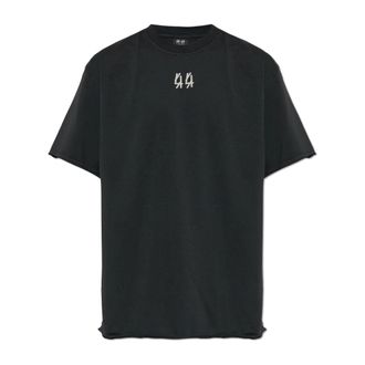 44 Label Group T-Shirts, male, Black, Size: 2XL Logo Print T-shirt