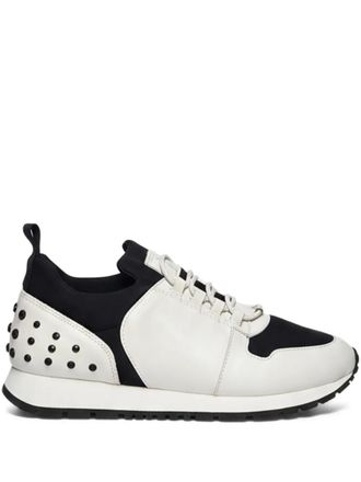Tod's studded sneakers - women - Calf Leather/Fabric/Fabric/Rubber - 37 - White