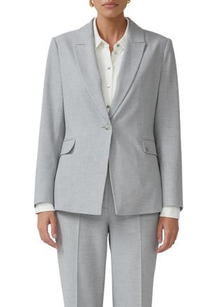 s.Oliver Black Label Jackenblazer S.OLIVER BLACK LABEL, Damen, Gr. 34, grau, Web, Obermaterial: 49% Polyester, 48% Viskose, 3% Elasthan. Futter: 100% Polyester, unifarben,