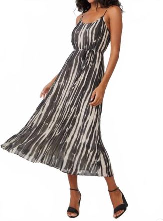 Bella Dahl Midi Pleated Cami Dress In Brushed Stripe Print