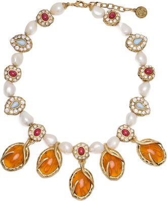 Roberto Cavalli Halsketting verfraaid met steentjes - Goud