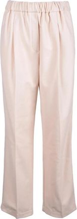 Forte_Forte Broek - Dames - Wijde Broeken - Roze - 3XS - Wol - Broeken