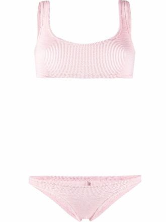 Reina Olga Ginny Scrunch bikini set - women - Spandex/Elastane/Polyamide - OS - Pink