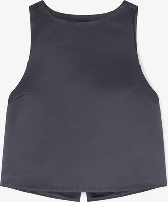Ganni Top in Black Satin - Size 10/12