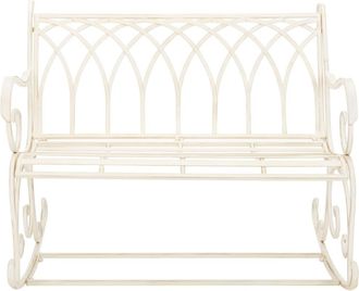 Safavieh Banco para exteriores en hierro, beige