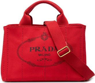 Prada Pre-owned Prada Small Canvas Canapa Logo Satchel W044C9L2FF08YR2R