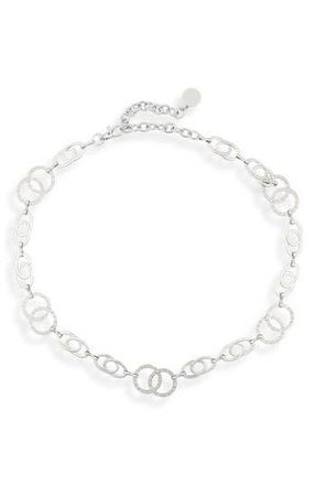 Vince Camuto Double Circle Chain Link Belt in Silver at Nordstrom Rack, Size Large/x-Large