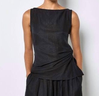 Apricot Side Knot Top In Black