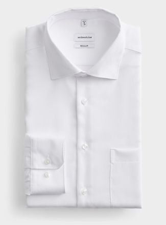 Seidensticker Mens Fine twill solid shirt Regular fit