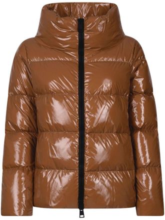 Herno Piumino con zip - Marrone