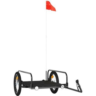 vidaXL Vidaxl - Remolque Para Bicicletas Hierro Negro 126x63x34 Cm