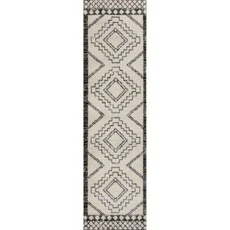 Jonathan Y Designs Amir Moroccan Beni Souk Area Rug in Cream/black at Nordstrom, Size 3Ft 0In X 5Ft 0In
