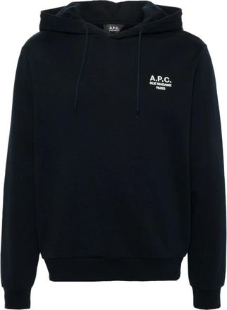 A.P.C. Blauwe Trui voor Mannen Stijlvol - Heren - Hoodies - Blauw - XL - Katoen - Hoodies & sweatvesten