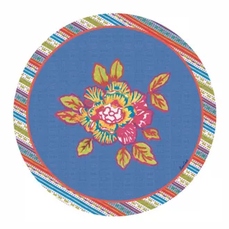 Lisa Corti English Rose Placemat - Set Of 2 In Glicine