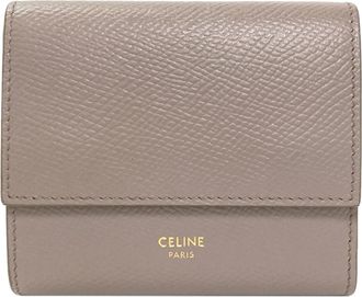 Celine Grayish Leather Wallet (Tri-Fold) (Pre-Owned)