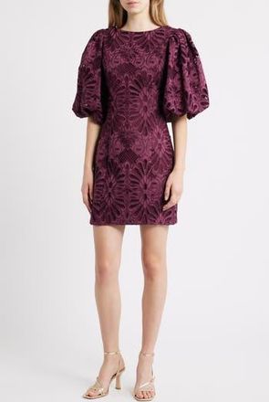 Ciebon Kesia Embroidered Paisley Minidress in Purple at Nordstrom Rack, Size X-Small