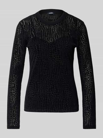 Joop Longsleeve mit geripptem Rundhalsausschnitt Modell TEIDA in Black, Größe 34