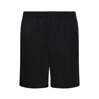 Ami Casual Shorts, male, Black, Size: M Black Elastic Waist Shorts
