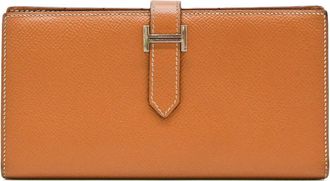 Hermès Bearn Gold Epsom Leather Long Wallet (Bi-Fold) (Pre-Owned)