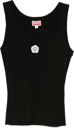 Kenzo Top Boke Flower 2.0 con ricamo - Nero