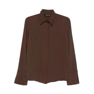 Federica Tosi Camisa con cuello en punta - Blouses & Shirts - Mujer - Marr&oacute;n - M
