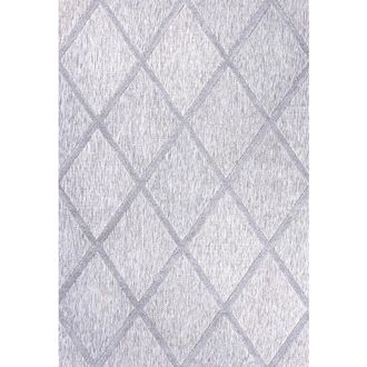 Jonathan Y Designs Salines Diamond Trellis Indoor/Outdoor Area Rug in Light Gray at Nordstrom, Size 3Ft 0In X 5Ft 0In