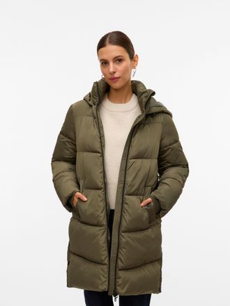 Vero Moda Steppmantel VERO MODA VMHALSEY COAT BOOS, Damen, Gr. XS, grape leaf, Web, Obermaterial: 100% Polyester, unifarben, regular fit Po-bedeckend, M&auml;ntel St