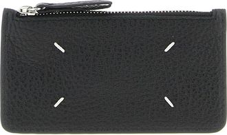 Maison Margiela Zipped Cardholder - Dames - Portefeuilles - Zwart - ONE Size - Leer - Accessoires