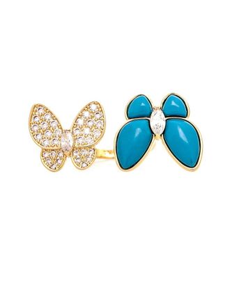 Rivka Friedman Dnu 0 Units Sold Rivka Friedman 18K Plated Turquoise Cz Butterfly Ring