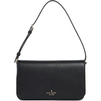 Kate Spade New York staci saffiano leather shoulder bag in Black at Nordstrom Rack