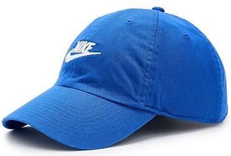 Nike Club Unstructured Futura Wash Cap Baseball Caps Game Royal/White : SM/MD, Cotton