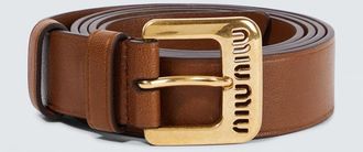 Miu Miu Logo leather belt