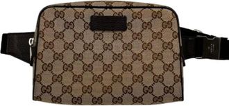 Gucci Gg Canvas Brown Gg Canvas Sling Bag (Pre-Owned)