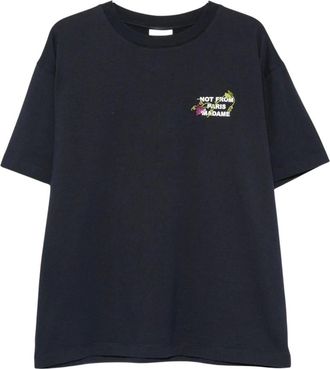 Dr&ocirc;le de Monsieur Heren, Tops, Blauw, Maat: L Katoen