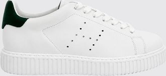 Hogan Sneakers H677 in pelle di vitello bicolore con logo H traforato