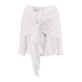 Max Mara Dames, Blouses & Shirts, Wit, Maat: XS Katoen