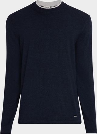 SIMKHAI Men & apos;s Barrett Tipped Crewneck Sweater