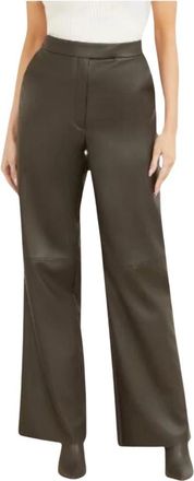 Marciano Vixen Wide Leg Pant - Dames - Wijde Broeken - Bruin - 2XL - Leer - Broeken